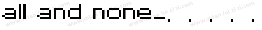 all and none字体转换